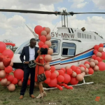Man spares no expenses as he proposes to girlfriend in a chopper
