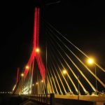 Jinja bridge at night. (Infrastructure magazine)