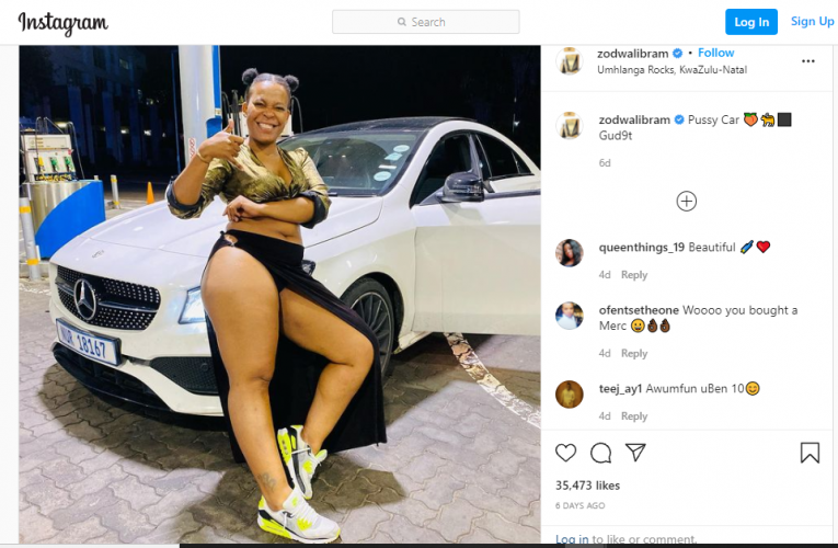 {VIDEO} South Africa’s Zodwa wabantu shows sleek German Machine she bought with her pussy
