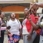 Kenyan sex workers wait outside the offices of the Independent Police Oversight Authority in September 2014, in Nairobi, Kenya. Photo: AFP