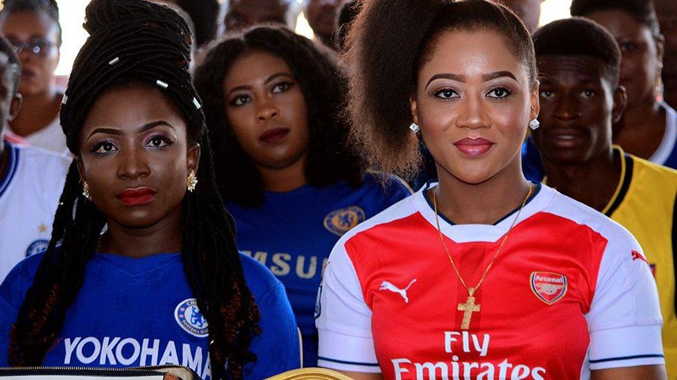 Arsenal female fan get fucked after betting on Arsenal to win only to lose. (BBC)