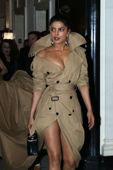sexy model in trenchcoat