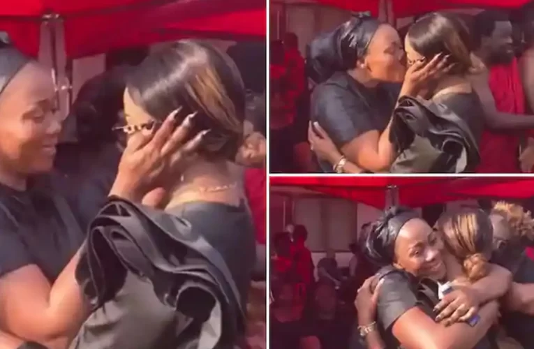 {VIDEO} Netizens React After Borga Sylvia Kisses Nana Ama McBrown At A Funeral