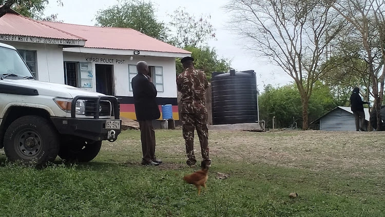 ecurity officers at Kipasi police post in Mbita sub county,Homa Bay County