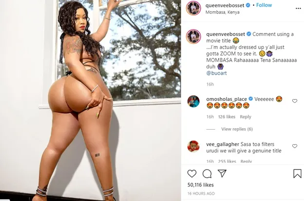 Vera Sidika flaunting her big booty